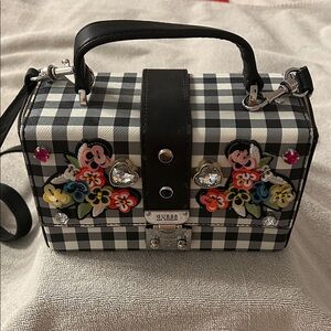 Guess Britta Checker Trunk Crossbody Bag